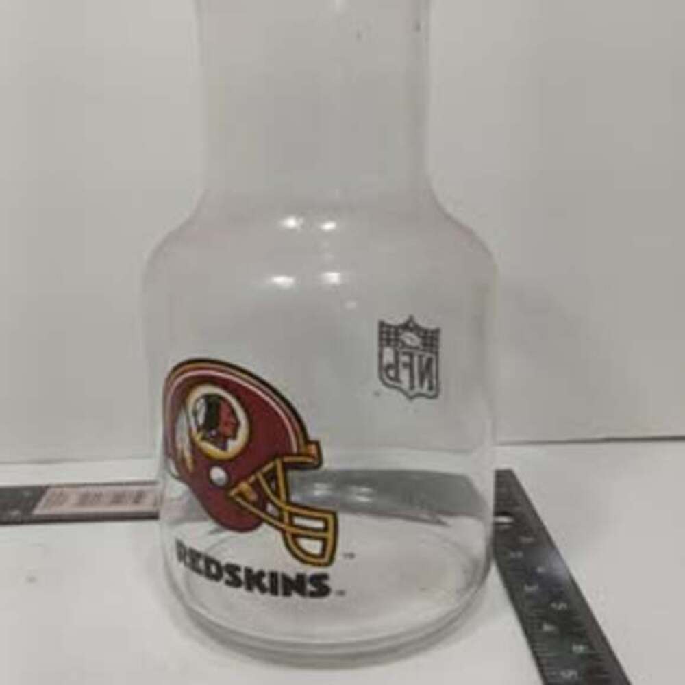 Vintage Washington Redskins NFL Glass Carafe Decanter